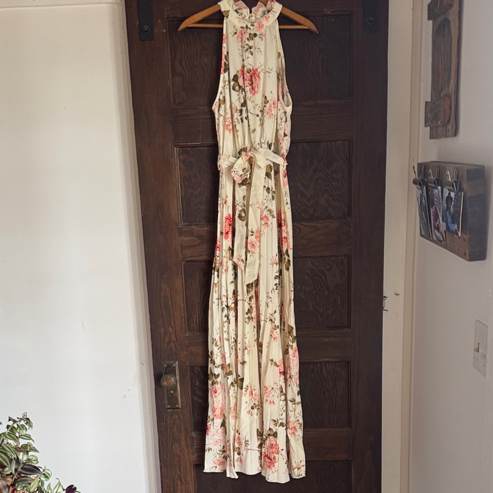 SHEIN Cream Floral Wedding Dress